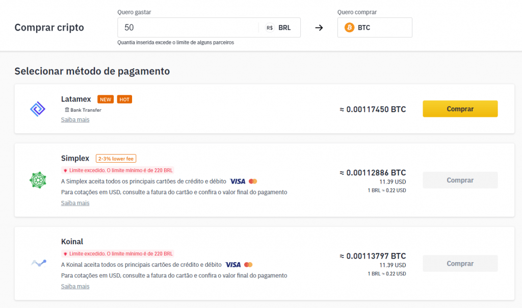 Binance Brasil Comprar Bitcoin Cartão