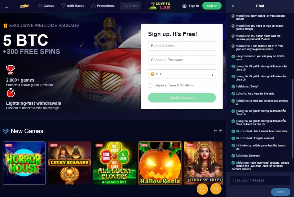 mbit cassino bitcoin